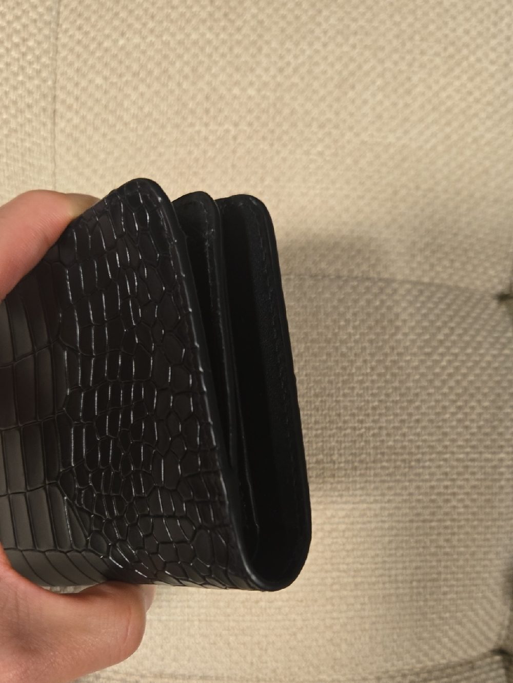 RADLEY LONDON Pockets 2.0 Faux Croc Mini Bifold Wallet In Black - Picture 15 of 15